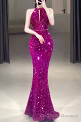 Classic Mermaid Sequin Prom Dresses Long Prom Dress